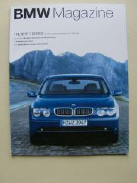 BMW Magazine 1/2002 7 Series E65,Z8 E52, 2002,Mini Cooper S