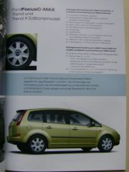 Ford Focus C-Max Prospekt Januar 2005 NEU
