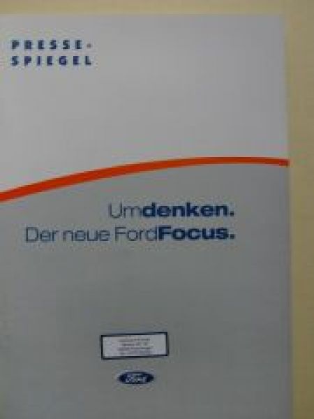 Ford Focus Presse-Spiegel Prospekt NEU