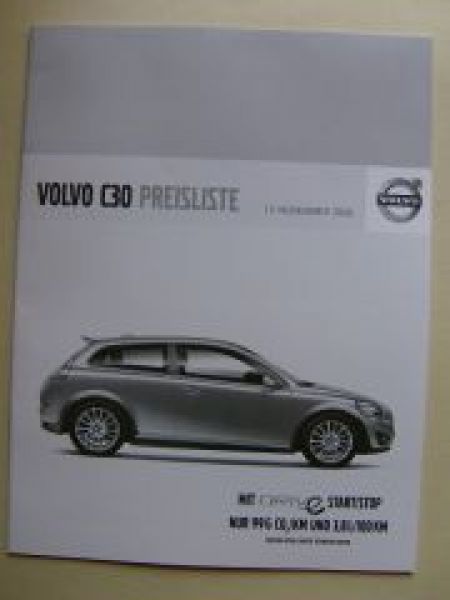 Volvo Preisliste C30 12.11.2009 NEU
