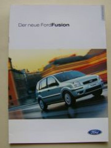 Ford Fusion Prospekt März 2002 NEU