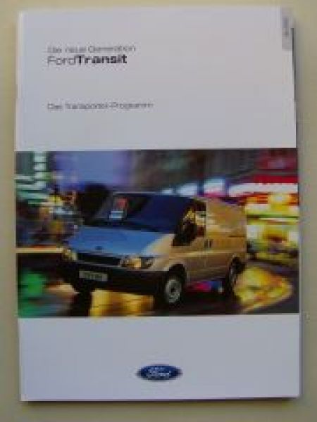 Ford Transit Transporter-Programm Prospekt Juli 2000 NEU