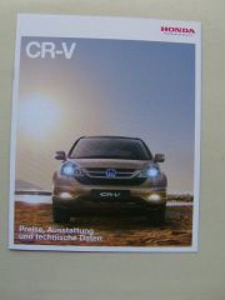 Honda CR-V Prospekt Februar 2010 +Preisliste NEU 4/2010