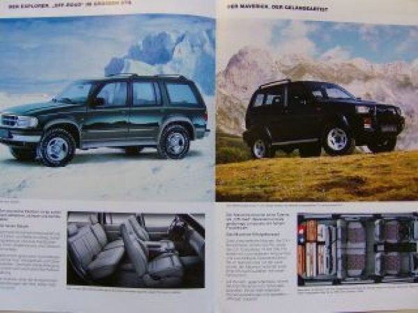 Ford Explorer & Maverick Prospekt Februar 1995 NEU