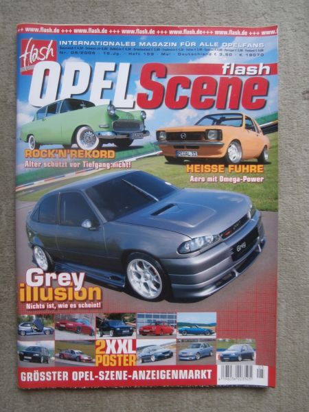 flash Opel Scene International 5/2006 Kadett C Aero,GT Cabriolet,Vectra B, Calibra,Corsa B,Opel Olympia Rekord P1 (1960),