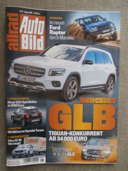 Auto Bild allrad 8/2019 Hummer H1 V8,SQ5 TDI, Macan S vs. X4 M40iX5 30d vs. GLE350d vs. Touareg V6 TDI