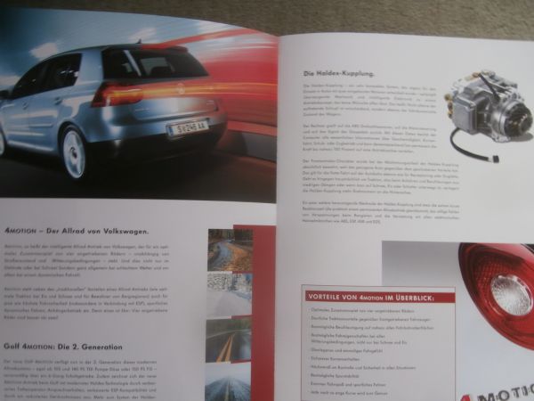 VW Golf V 4Motion 1.9TDI 2.0TDI 2.0FSI +Preise Österreich September 2004