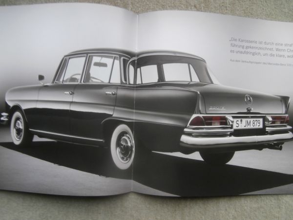 Mercedes Benz Classic S-Klasse W07 W142 W187 W180 W111 W100 W108 W116 W126 W140 W220 W221 & W221 Prospekt