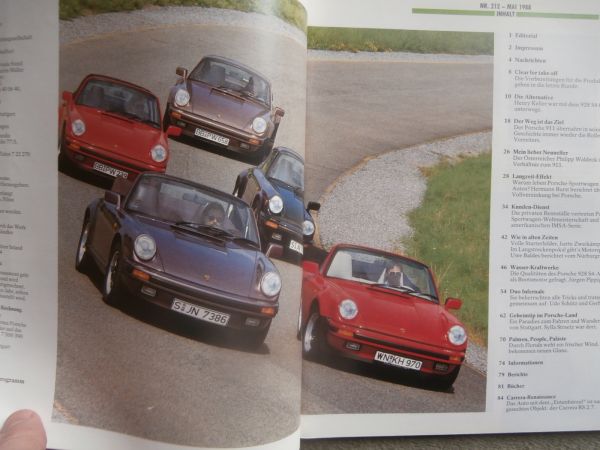 christophorus magazin Mai1988 Nr.212 928 S4 Clubsport,944 Cabrio, IMSA Serie,Carrera RS 2.7
