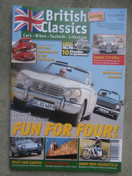 British Classics 6/2019 TVR Tasmin,Herald und Vitesse,Jaguar Mk IV,AEC RM  Routemaster