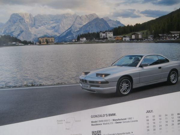 BMW Classic Kalender 2019 7er E32,E21,E9,M1 E26, 8er E31,M635CSI E24 Format 54x58cm