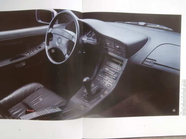 BMW 850i Sonderausstattungen E31 Großformat Katalog September 1991