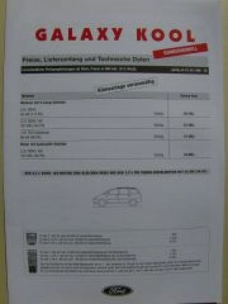 Ford Galaxy Kool April 1998 NEU