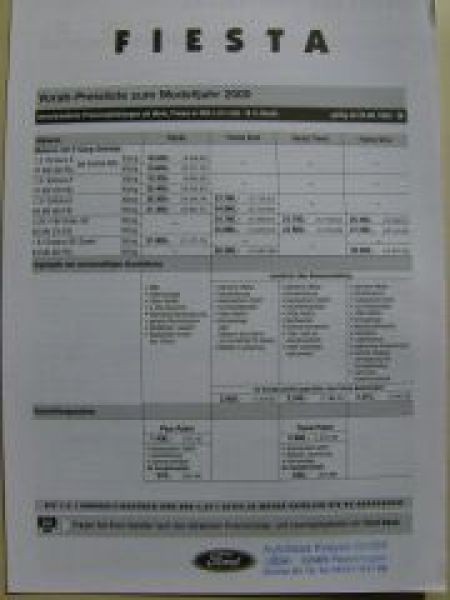 Ford Fiesta Juli 1999 NEU