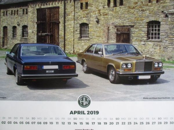 Henry & Walter Rolls-Royce & Bentley Kalender 2019 +Arnage +Camargue +Wraith +Phantom VII