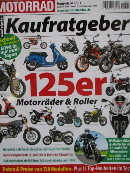 Motorrad 125er Motorräder & Roller Kaufratgeber Sonderheft