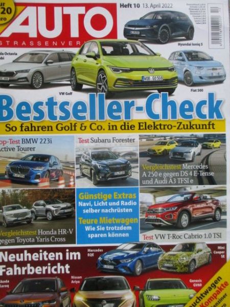 Auto Straßenverkehr 10/2022 BMW 223i Active Tourer U06,Honda HR-V vs. Yaris Cross,Subaru Forester,