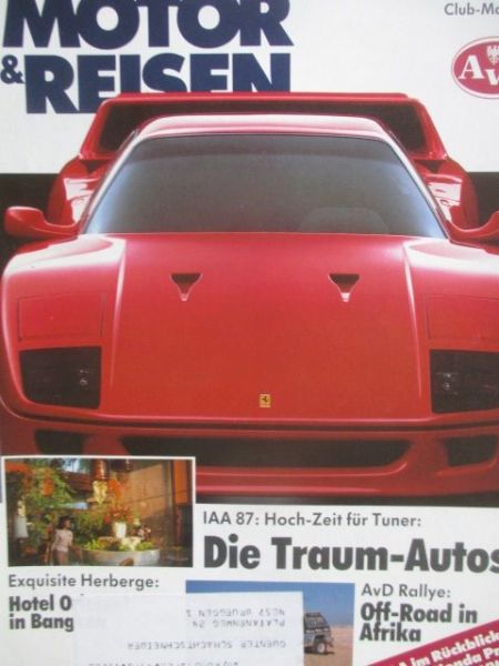 Motor & Reisen 10/1987 IAA Frankfurt,Zender Vision3,Range Rover Vogue+Trbodiesel,BMW 750i E32