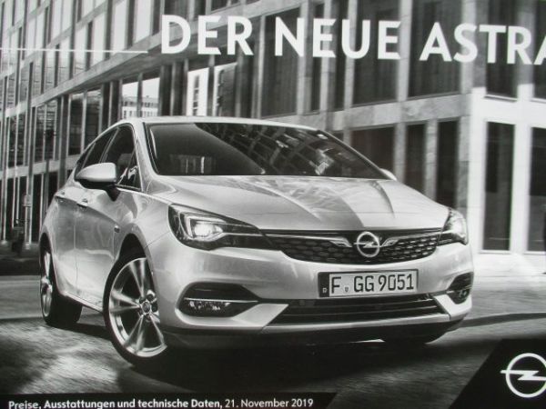Opel Astra K Preisliste 21.November 2019