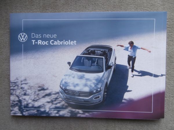 VW T-Roc (Typ A1) Cabriolet Prospekt März 2020 +R-Line +Design-Paket Black Style