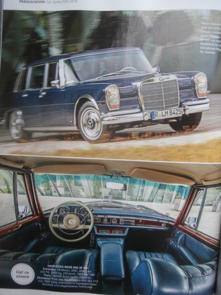 Motor Klassik Jahr 2019 Sonderheft 34 Kauftipps W100,3.0CSI E9,MG F/TF,3000 Mk3,Corvette C2,504,MX-5 NA,Z1