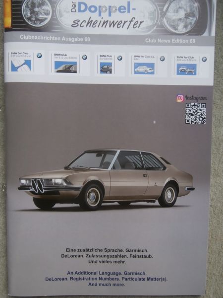 Der Doppelscheinwerfer Clubnachrichten Ausgabe 68 Garmisch,Bestandszahlen,Techno Classica