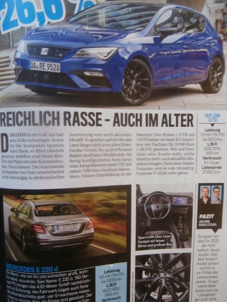 Auto Bild 3/2020 Opel Grandland X Hybrid 4,i10, Leaf vs. Ioniq,Seat Mii electric,Audi SQ8,Byton M-Byte,BMW 135i Coupé E82,