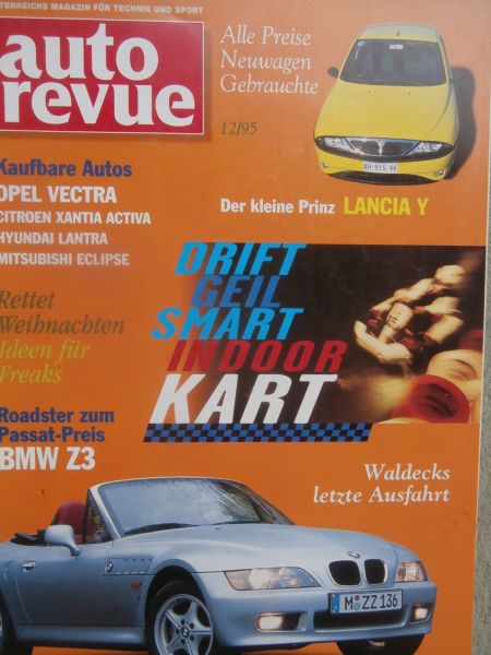 auto revue 12/1995 BMW Z3 1.8 und 1.9 E36/7,Hyundai Lantra 1.6GLS,Xantia 2.0Activa,Vectra 2.5 V6CDX,Kia Sephia GTX,