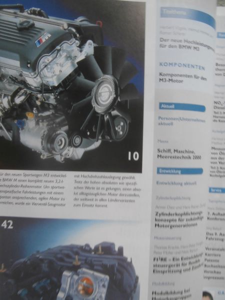 Motortechnische Zeitschrift 1/2001 BMW M3 Motor des E46,