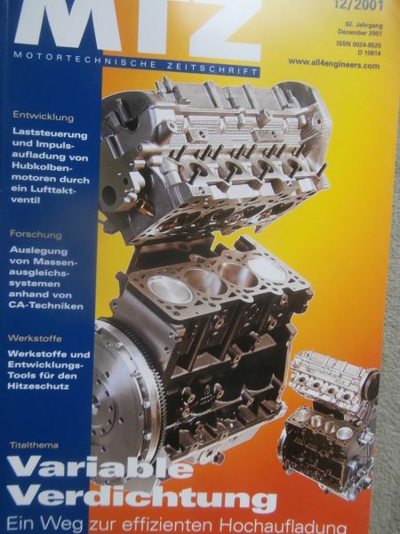 Motortechnische Zeitschrift 7122001 Variable Verdichtung ein Weg zur effizienten Hochaufladung,