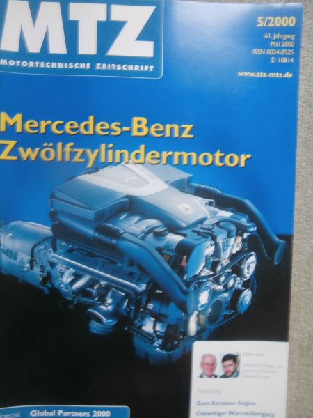 Motortechnische Zeitschrift 5/2000 Mercedes Benz Zwölfzylindermotor für S-Klasse & CL 270kw,