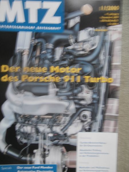 Motortechnische Zeitschrift 11/2000 Porsche 911 Turbo,Ford Mondeo,BMW 3,0l 6-Zylindermotor,DAF Rennmotor