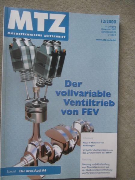 Motortechnische Zeitschrift 12/2000 Audi A4,