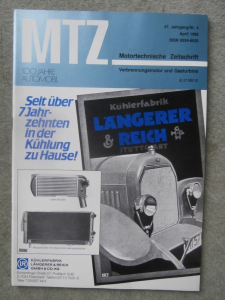 Motortechnische Zeitschrift 4/1986 Renault 5 Dieselmotoren, Audi 90 Turbo Diesel,Toyota MR-2,