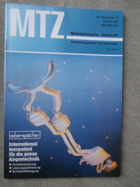 Motortechnische Zeitschrift 10/1987 BMW 12-Zylindermotor mit 5,0l Hubraum (Teil2),Jeol Wärmebildkamera,