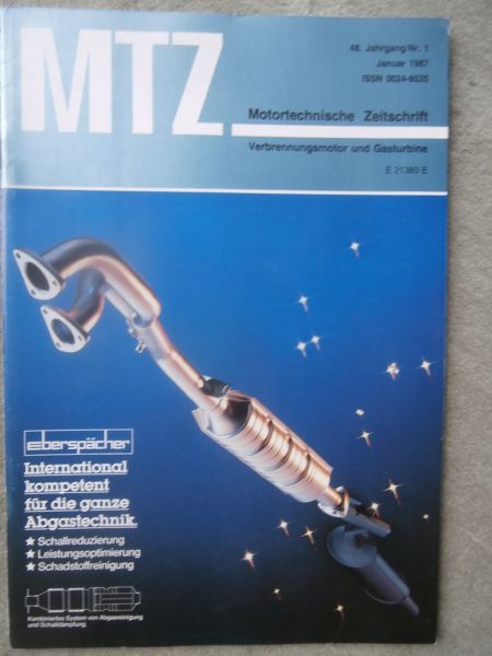 Motortechnische Zeitschrift 1/1987 Scania 14-Liter Motor,Motoren für Opel Ascona,