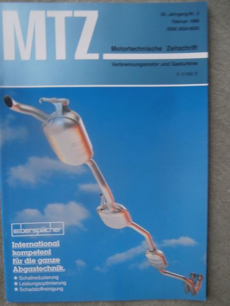 Motortechnische Zeitschrift 2/1989 Porsche 911 Carrera 4 3.6l Motor,Audi V8 Saugmotor 32V,Porsche 3,0l Vierzylinder