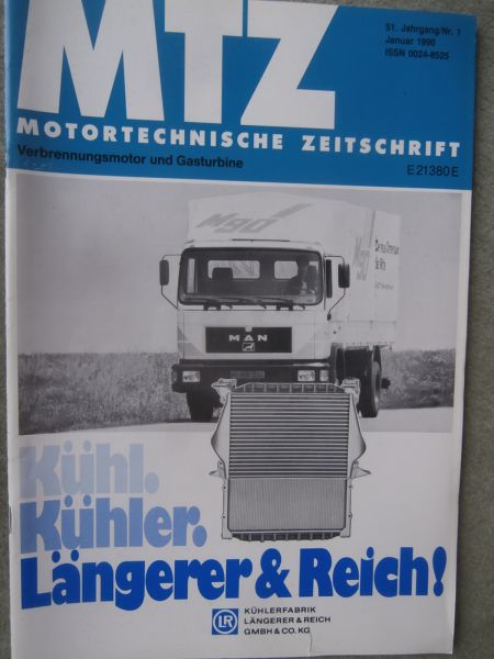 Motortechnische Zeitschrift 1/1990 Audi Turbodieselmotor mit Direkteinspritzung,BMW M40 Motoren,