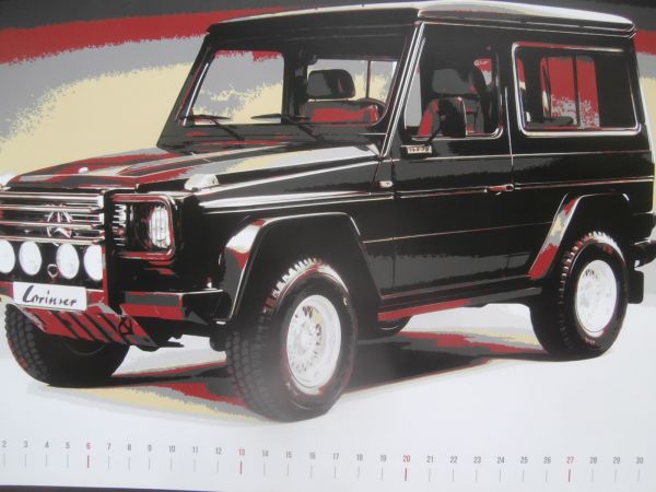 Lorinser Mercedes Benz Kalender 2016 42x59cm W123 Coupé BR205,C218,R231,W124,R129,G-Modell