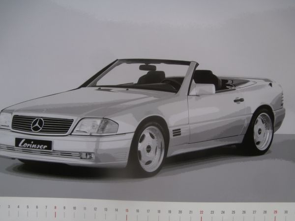 Lorinser Mercedes Benz Kalender 2016 42x59cm W123 Coupé BR205,C218,R231,W124,R129,G-Modell