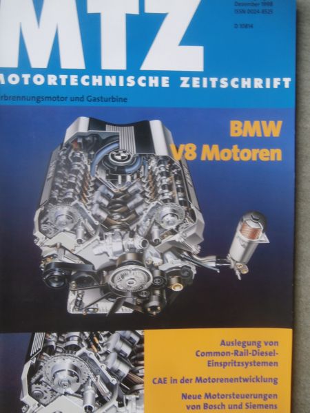 Motortechnische Zeitschrift 12/1998 BMW V8 Motoren,Bosch Motorsteuerung ME7.2 bei BMW V8-Motor,