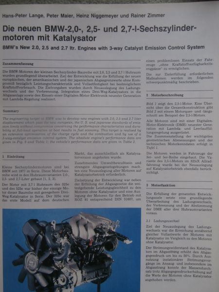 Automobil Technische Zeitschrift 1/1988 Neue BMW 2,0l 2,5l und 2,7l eta M20 Motoren,neue 5er Reihe E34,Fiat Ducato Maxi,