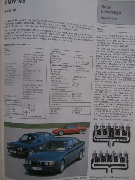 Automobil Technische Zeitschrift 4/1989 BMW M5 E34,Mercedes Benz Diesel 1989,