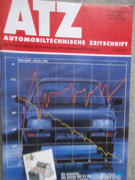 Automobil Technische Zeitschrift 1/1990 Audi 100 Typ44 TDI Motor,Citroen XM V6,