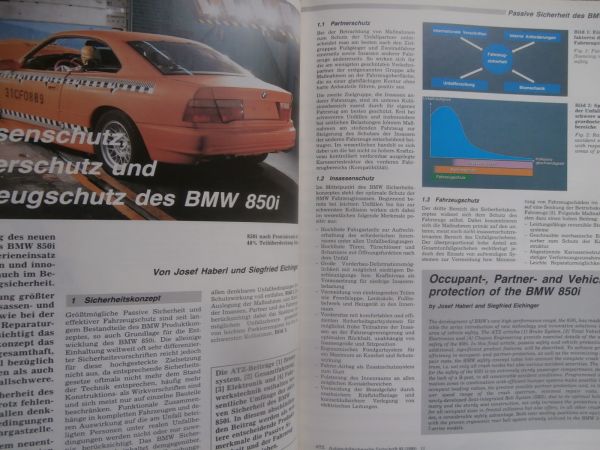 Automobiltechnische Zeitschrift 11/1990 BMW 850i E31,VW Transporter Caravelle T4,