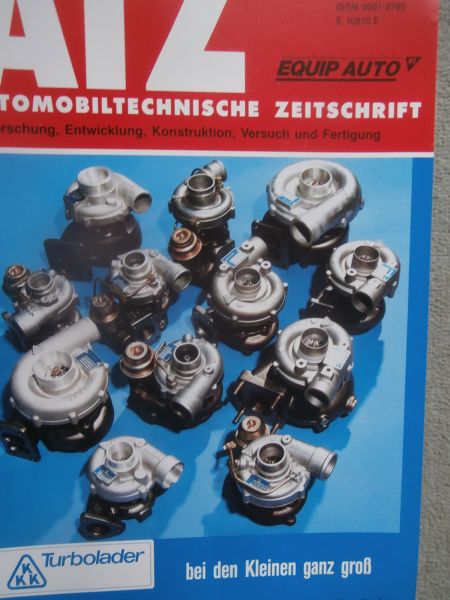 Automobil Technische Zeitschrift 10/1991 VW Golf III,Porsche 968,Seat Toledo,Messung des Reifenrollwiderstands auf der Straße