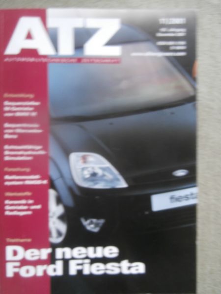 Automobil Technische Zeitschrift 11/2001 neue Ford Fiesta,Sequentronic von Mercedes Benz,Setra TopClass 400,