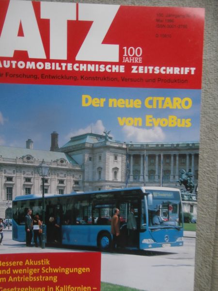 Automobil Technische Zeitschrift 5/1998 Mercedes Benz EvoBus Citaro,