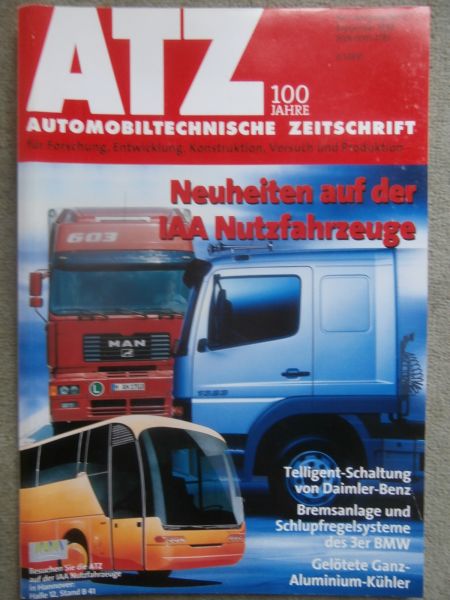 Automobil Technische Zeitschrift 9/1998 Mercedes Benz Econic,Bremsanlage des BMW 3er Baureihe E46