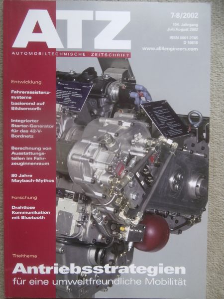 Automobiltechnische Zeitschrift 7+8/2002 80 Jahre Maybach Mythos,Citroen C3,Mazda 6,